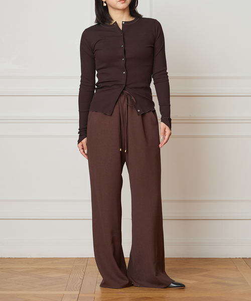 IENA LA BOUCLE（イエナラブークル）の「IENA LA BOUCLE コットンリブカーディガン（カーディガン/ボレロ・レディース・ブラック/ブラウン・FREE）」の14枚目の写真