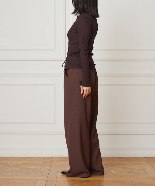 IENA LA BOUCLE（イエナラブークル）の「IENA LA BOUCLE コットンリブカーディガン（カーディガン/ボレロ・レディース・ブラック/ブラウン・FREE）」の15枚目の写真