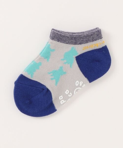 zuppa di zucca(ズッパ デ ズッカ)の「フレブル柄スニーカーソックス(ソックス/靴下・キッズ・グリーン/ネイビー・S/L/LL/M)」の1枚目の写真