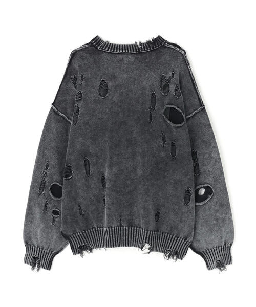 DANKE SCHON（ダンケシェーン）の「DankeSchon/ダンケシェーン/ACID WASH TENJIKU CREWNECK（ニット/セーター・レディース・ベージュ/ブラック・L/M）」の19枚目の写真