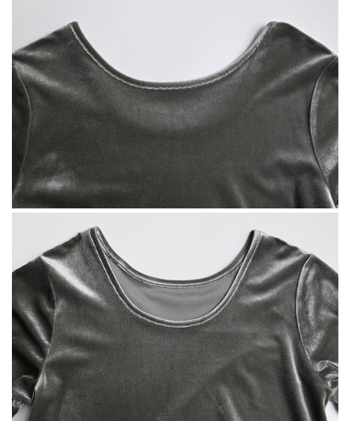 Re:EDIT(リエディ)の「ベロアバックオープントップス(Tシャツ/カットソー・レディース・ブラック/グレー/ピンク/ブラウン・MEDIUM/LARGE)」の21枚目の写真