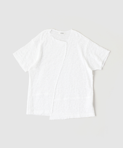 sulvam（サルバム）の「SULVAM ブロークンアシンメトリーT（Tシャツ/カットソー・メンズ・ブラック/ホワイト・MEDIUM）」の2枚目の写真
