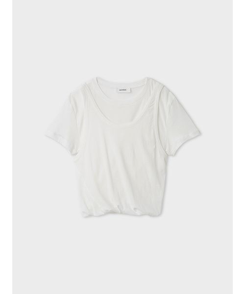 ツイストレイヤードT（Tシャツ/カットソー）｜MIESROHE（ミースロエ