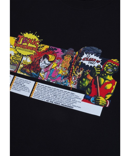 MEDICOM TOY（メディコムトイ）の「MLE × The Toxic Crusaders "STORY" TEE（Tシャツ/カットソー・メンズ・ブラック・SMALL/MEDIUM/LARGE/X-LARGE）」の2枚目の写真