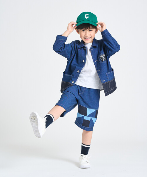 COMME CA ISM(コムサイズム)の「デニムライクストレッチ ハーフパンツ(その他パンツ・キッズ・ブルー・100cm/110cm/120cm/130cm/140cm/150cm)」の2枚目の写真