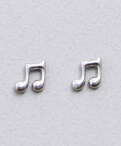 gargle（ガーグル）の「gargle ガーグル：STAINLESS ステンレスシリーズ　音符2　ミュージック　音楽　ピアス（ピアス（両耳用）・レディース・シルバー/ゴールド・FREE）」の3枚目の写真