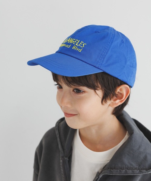 BAYFLOW（ベイフロー）の「[コーデのポイントに♪]コットンツイルロゴCAP(KIDS)（キャップ・キッズ・ブラウン/ブルー/オフホワイト・FREE）」の3枚目の写真