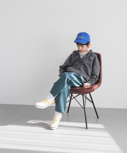 BAYFLOW（ベイフロー）の「[コーデのポイントに♪]コットンツイルロゴCAP(KIDS)（キャップ・キッズ・ブラウン/ブルー/オフホワイト・FREE）」の11枚目の写真