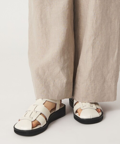 ODETTE E ODILE（オデットエオディール）の「ニュークラシックフィッシャーマン サンダル30↑（サンダル・レディース・オフホワイト/ブラック・24.5cm/24cm/23.5cm/23cm/22.5cm/25cm/22cm）」の7枚目の写真