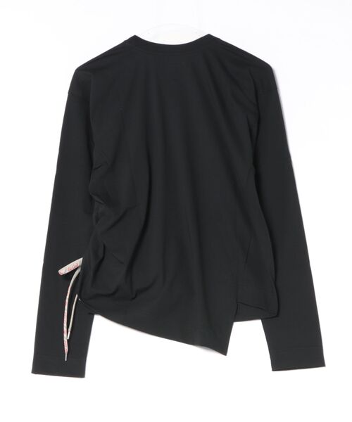 Vivienne Westwood(ヴィヴィアンウエストウッド)の「オーガニックドライ天竺ドローストリングギャザーLSトップ(Tシャツ/カットソー・レディース・ブラック/ホワイト・FREE)」の3枚目の写真