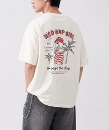 【a-r】〔RedCapGirl/レッドキャップガール〕冷感スラブ天竺 イラストプリント 半袖Tシャツ 接触冷感/速乾