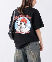 【a-r】〔RedCapGirl/レッドキャップガール〕冷感スラブ天竺 イラストプリント 半袖Tシャツ 接触冷感/速乾