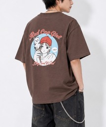 【a-r】〔RedCapGirl/レッドキャップガール〕冷感スラブ天竺 イラストプリント 半袖Tシャツ 接触冷感/速乾