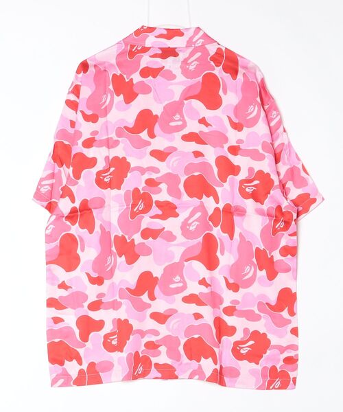 A BATHING APE(アベイシングエイプ)の「ABC CAMO OPEN COLLAR SS SHIRT(シャツ/ブラウス・メンズ・ブルー/グリーン/ピンク・MEDIUM/X-LARGE/SMALL/XX-LARGE/LARGE)」の4枚目の写真