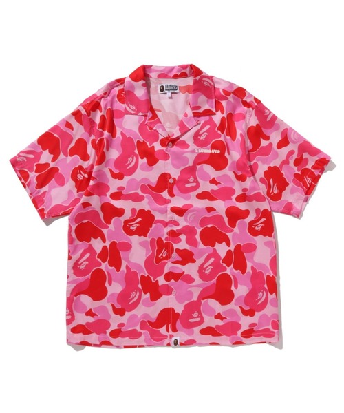 A BATHING APE(アベイシングエイプ)の「ABC CAMO OPEN COLLAR SS SHIRT(シャツ/ブラウス・メンズ・ブルー/グリーン/ピンク・MEDIUM/X-LARGE/SMALL/XX-LARGE/LARGE)」の3枚目の写真