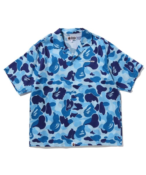 A BATHING APE（アベイシングエイプ）の「ABC CAMO OPEN COLLAR SS SHIRT（シャツ/ブラウス・メンズ・ブルー/グリーン・MEDIUM/X-LARGE/SMALL）」の2枚目の写真