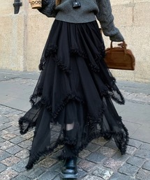 ReRe（リリ）の「シアーフリル×ティアードスカート（スカート）」