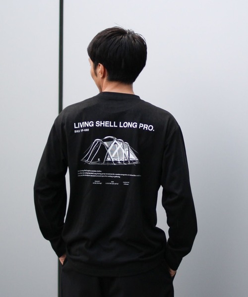Snow Peak(スノーピーク)の「【オンライン限定】Living Shell Long Pro. L/S Tshirt 長袖 ロンT Tシャツ(Tシャツ/カットソー・メンズ・オフホワイト/ブラック・XXL/XL/L/M/S)」の1枚目の写真