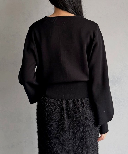 &g'aime（アンジェム）の「【&ｇ'aime 】シアーラインニット　Sheer Line Knit（ニット/セーター・レディース・ブルー/グレー/ブラック・FREE）」の11枚目の写真