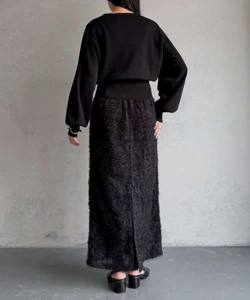 &g'aime（アンジェム）の「【&ｇ'aime 】シアーラインニット　Sheer Line Knit（ニット/セーター・レディース・ブルー/グレー/ブラック・FREE）」の14枚目の写真