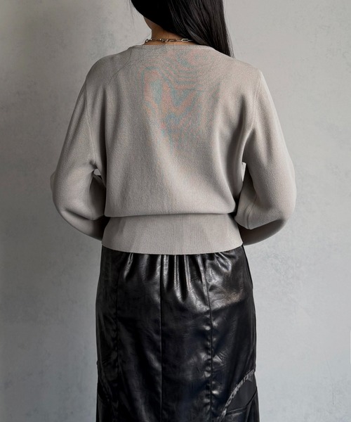 &g'aime（アンジェム）の「【&ｇ'aime 】シアーラインニット　Sheer Line Knit（ニット/セーター・レディース・ブルー/グレー/ブラック・FREE）」の21枚目の写真