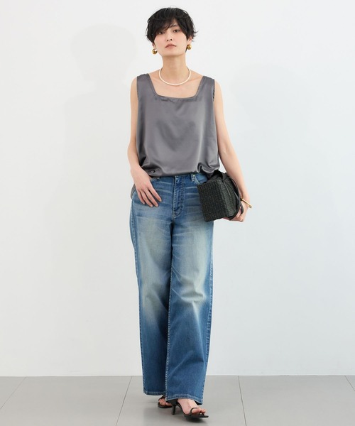 BARNYARDSTORM（バンヤードストーム）の「BARNYARDSTORM / サテンタンク / ハンドウォッシャブル（タンクトップ・レディース・チャコールグレー/ホワイト系その他・FREE）」の13枚目の写真