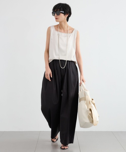 BARNYARDSTORM（バンヤードストーム）の「BARNYARDSTORM / サテンタンク / ハンドウォッシャブル（タンクトップ・レディース・チャコールグレー/ホワイト系その他・FREE）」の7枚目の写真