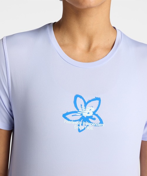 NEW BALANCE（ニューバランス）の「Fearlessly IndependentポリTシャツ（Tシャツ/カットソー・レディース・ダークパープル/ラベンダー/オートミール・SMALL/MEDIUM/LARGE/X-LARGE）」の16枚目の写真