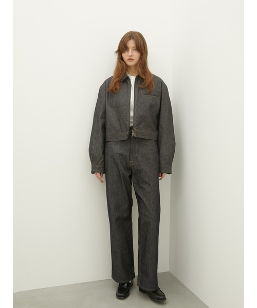 LA PEAU DE GEM（ラポドゥジェム）の「【LA PEAU DE GEM】high waist straight denim pants/ハイウエストストレートデニムパンツ（デニムパンツ・レディース・ブルー・SMALL/MEDIUM）」の5枚目の写真