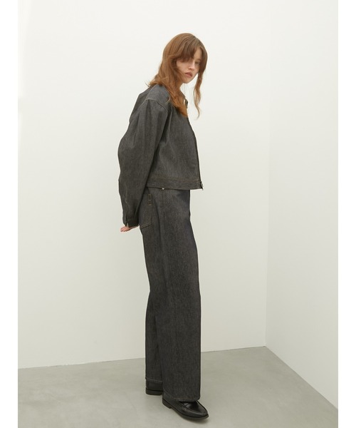 LA PEAU DE GEM（ラポドゥジェム）の「【LA PEAU DE GEM】high waist straight denim pants/ハイウエストストレートデニムパンツ（デニムパンツ・レディース・ブルー・SMALL/MEDIUM）」の7枚目の写真