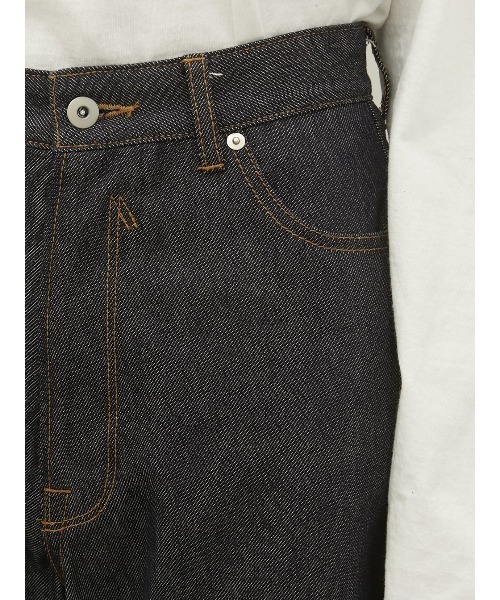 LA PEAU DE GEM（ラポドゥジェム）の「【LA PEAU DE GEM】high waist straight denim pants/ハイウエストストレートデニムパンツ（デニムパンツ・レディース・ブルー・SMALL/MEDIUM）」の12枚目の写真