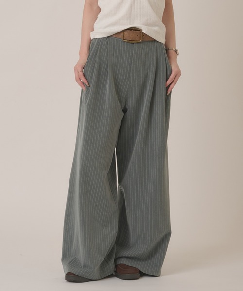 2 tuck straight wide slacks / ツータックストレートワイドスラックス