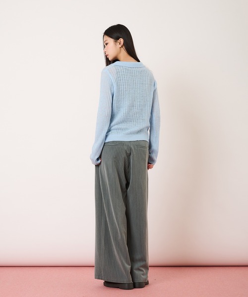 hazyl(ヘイジル)の「2 tuck straight wide slacks / ツータックストレートワイドスラックス(その他パンツ・レディース・グレー系その他/ベージュ・MEDIUM/SMALL)」の18枚目の写真