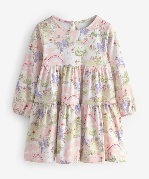 Cath Kidston（キャスキッドソン）の「キッズ ロングスリーブ ティアードドレス Pink Unicorn（ワンピース・キッズ・ピンク・100/110/120）」の5枚目の写真