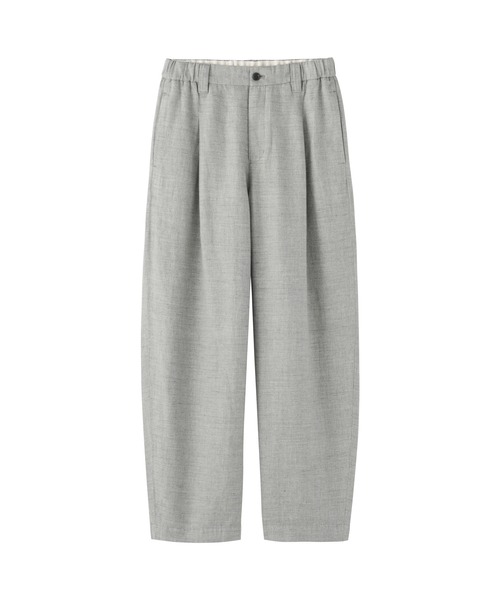 MUJI Labo(ムジラボ)の「〔MUJI Labo〕婦人 リネンコットンヘリンボーンタックワイドパンツ(その他パンツ・レディース・グレー・S/M/L/XL)」の3枚目の写真