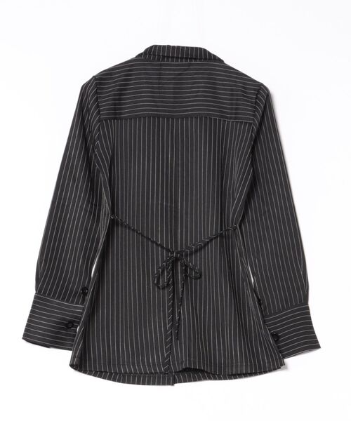 Ritzy（リッツィー）の「ピンストライプブレザーワンピース（シャツ/ブラウス・レディース・ブラック・M）」の10枚目の写真