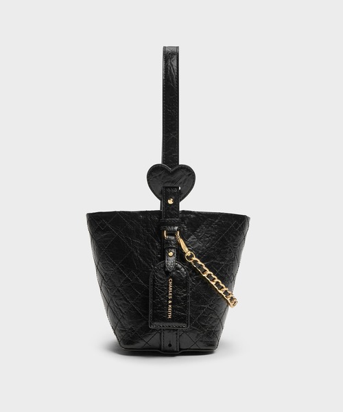 CHARLES & KEITH(チャールズ & キース)の「Duo ドゥオ キルティング チェーンバケットバッグ(ショルダーバッグ・レディース・クリーム/ブラック/ピンク系その他3・S)」の22枚目の写真