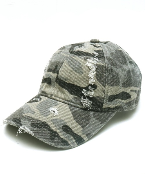 ANAP(アナップ)の「カモフラ ダメージ キャップ(キャップ・レディース・グレー/カーキ・F)」の8枚目の写真