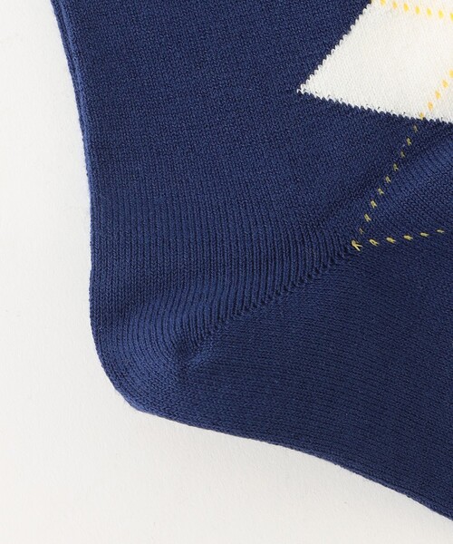 MACKINTOSH PHILOSOPHY（ﾏｯｷﾝﾄｯｼｭ ﾌｨﾛｿﾌｨｰ）の「フロントアーガイル カジュアルソックス（ソックス/靴下・メンズ・ダークネイビー/グレー系その他・FREE）」の4枚目の写真