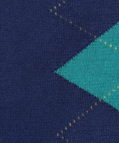 MACKINTOSH PHILOSOPHY（ﾏｯｷﾝﾄｯｼｭ ﾌｨﾛｿﾌｨｰ）の「フロントアーガイル カジュアルソックス（ソックス/靴下・メンズ・ダークネイビー/グレー系その他・FREE）」の7枚目の写真