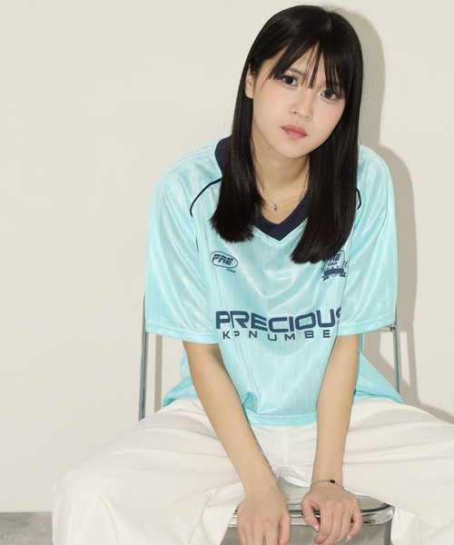 FUNALIVE（ファンアライブ）の「ユニセックス ロゴ 半袖 ゲームシャツ（Tシャツ/カットソー・メンズ・ネイビー/ライトブルー/ブラック/グレー/グレー系/ブラック系/ネイビー系・L/LL/M）」の6枚目の写真