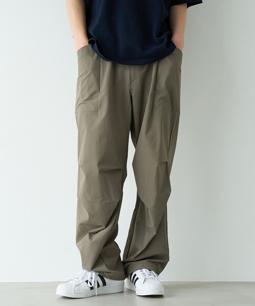 coen（コーエン）の「ストレッチテックナイロン コンフォートパンツ【ストレッチ、はっ水、耐摩耗性、UVカット】（その他パンツ・メンズ・オリーブ/ブラック・L/M/S/XL）」の2枚目の写真