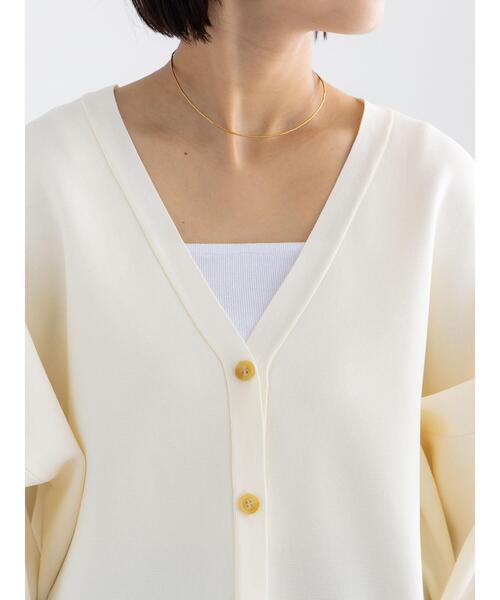 Te chichi(テチチ)の「コクーンVネックカーディガン(カーディガン/ボレロ・レディース・オフホワイト/ブラック/サックスブルー/ピンク・F)」の20枚目の写真
