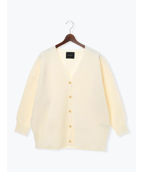 Te chichi(テチチ)の「コクーンVネックカーディガン(カーディガン/ボレロ・レディース・オフホワイト/ブラック/サックスブルー/ピンク・F)」の22枚目の写真