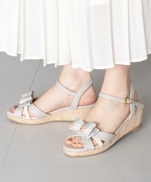 JELLY BEANS（ジェリービーンズ）の「2WAYバイカラーリボンウェッジサンダル(204-62076)JELLY BEANS(ジェリービーンズ)（サンダル）」