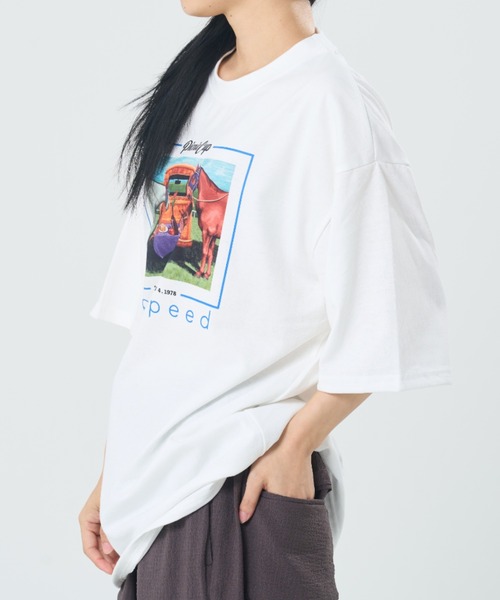 CORISCO(コリスコ)の「ピクニックアニマル柄TEE(M1)(Tシャツ/カットソー・メンズ・オートミール/チャコールグレー/ブラック/ホワイト・X-LARGE/LARGE/MEDIUM)」の6枚目の写真