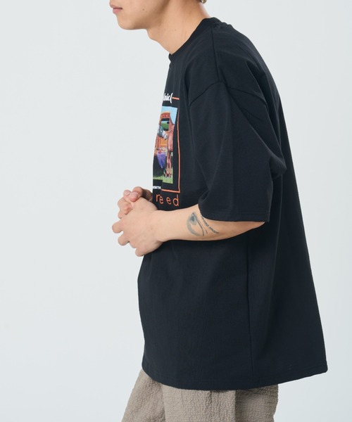CORISCO(コリスコ)の「ピクニックアニマル柄TEE(M1)(Tシャツ/カットソー・メンズ・オートミール/チャコールグレー/ブラック/ホワイト・X-LARGE/LARGE/MEDIUM)」の9枚目の写真