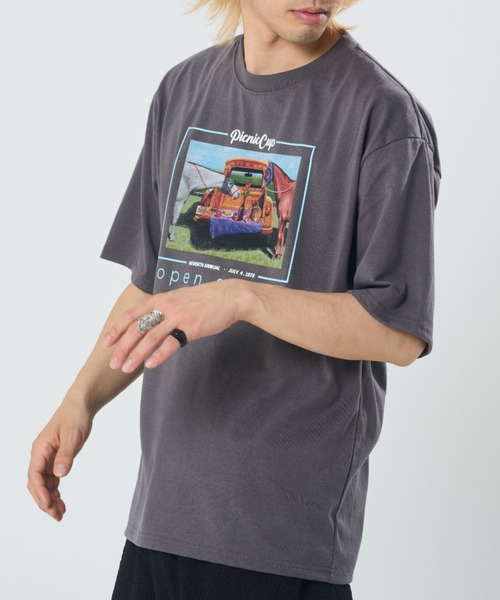 CORISCO(コリスコ)の「ピクニックアニマル柄TEE(M1)(Tシャツ/カットソー・メンズ・オートミール/チャコールグレー/ブラック/ホワイト・X-LARGE/LARGE/MEDIUM)」の12枚目の写真