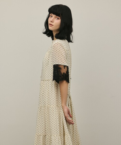 Diagram（ダイアグラム）の「カフタンシフォンワンピース（ワンピース・レディース・キナリ/ブラック・38/36）」の9枚目の写真