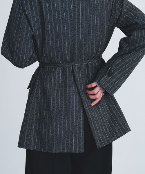 UNITED TOKYO（ユナイテッドトウキョウ）の「【新作】スタンドカラーテーラードジャケット｜オフィスカジュアル/オケージョン/春服（テーラードジャケット・レディース・ブラウン/マルチ・1/2）」の12枚目の写真